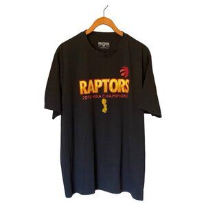Toronto Raptors 2019 NBA Champions Black S/S T-Shirt Men's Size XL Levelwear